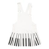 Piano Jumper Skirt White