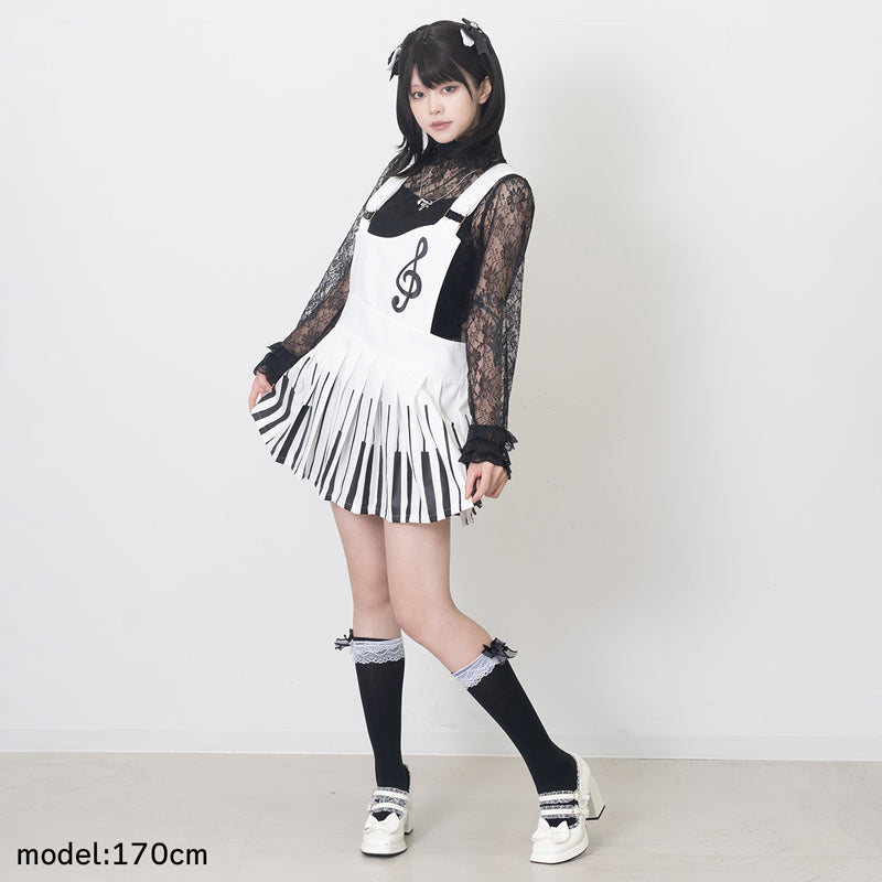 ピアノ ジャンパースカート WHITE – ACDC RAG