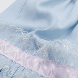 Swaying Heart Leg Warmers Pastel Blue