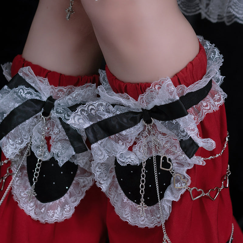 Rakutao公式アカウント01様 h.NAOTO レッグウォーマー 腰巻き Swaying Heart レッグウォーマー RED – ACDC RAG