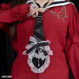 Swaying Heart Tie Black