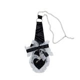 Swaying Heart Tie Black