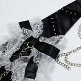 Swaying Heart Tie Black