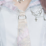 Swaying Heart Tie Yellow/Pink