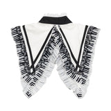 Piano Attached Collar White 