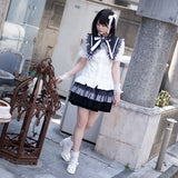 ピアノ リボンつけ襟 BLACK