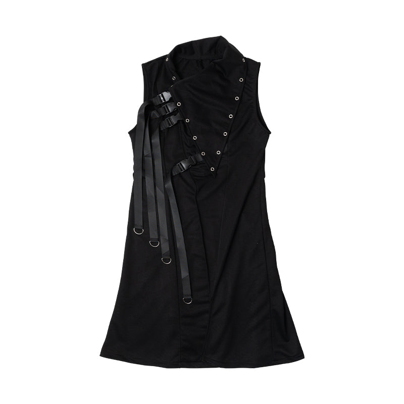 Dark Abyss Long Vest with Belts  (Men Ver.)