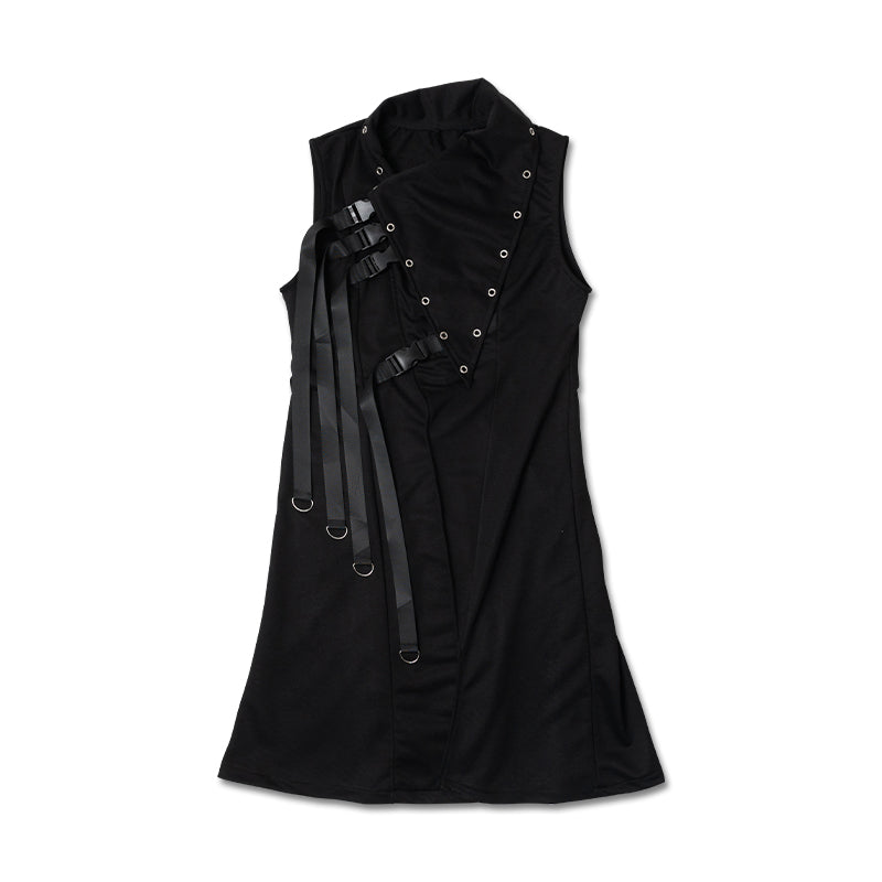 Dark Abyss Long Vest with Belts  (Men Ver.)