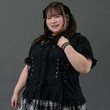 [プラスサイズ]2wayクロスブラウス