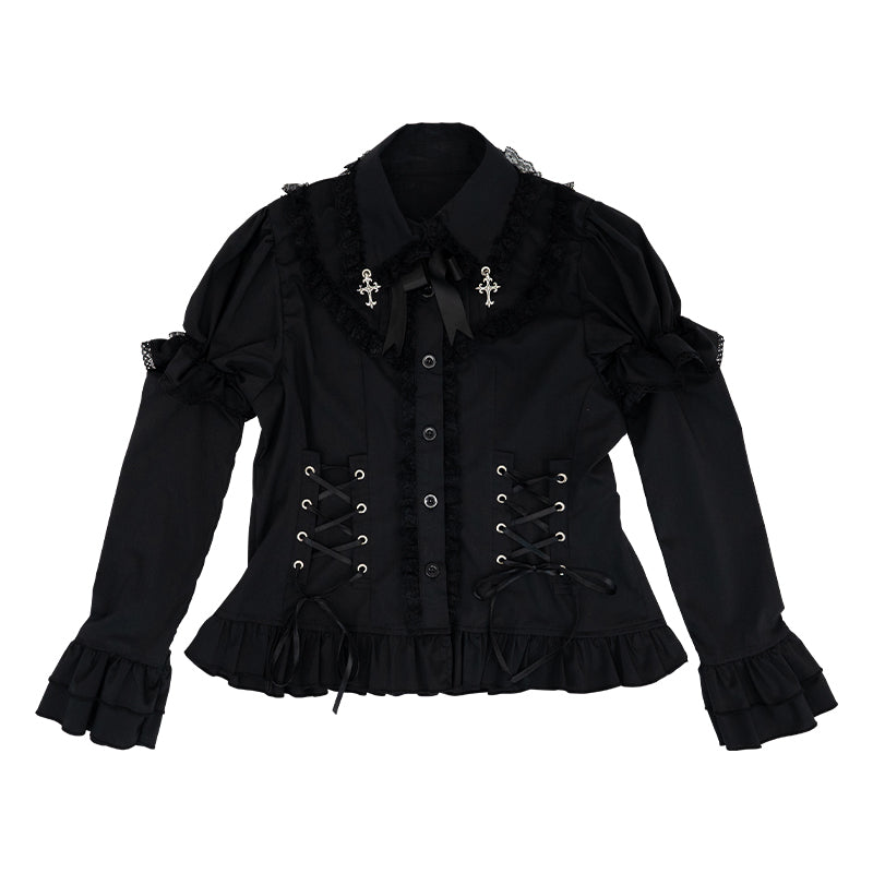 Dark Abyss 2way Cross Blouse 