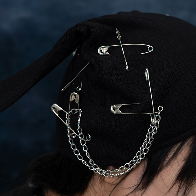 Dark Abyss Rabbit Ear Cross Hat