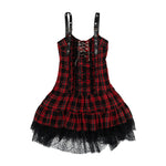 BLACK/RED TARTAN