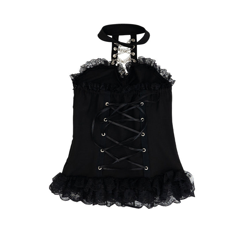 Dark Abyss Cross Ribbon Camisole