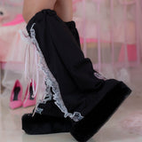 汎用うさぎ レッグウォーマー BLACK