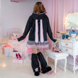 Hanyo Usagi Hoodie Black