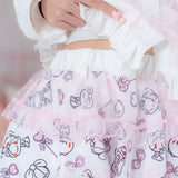 Hanyo Usagi Skirt White