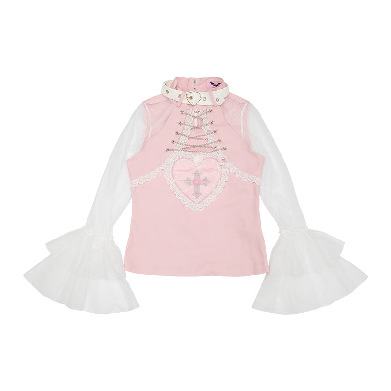 Kiss Kill Lace Long-Sleeve T