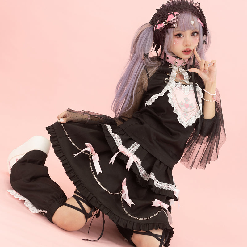 Kiss Kill Lace Long-Sleeve T