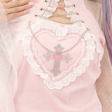 Kiss Kill Lace Long-Sleeve T