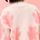 Pink Flower Sweater