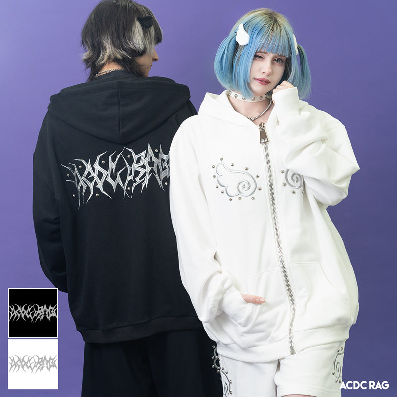 Angel BIG ZIP Hoodie – ACDC RAG