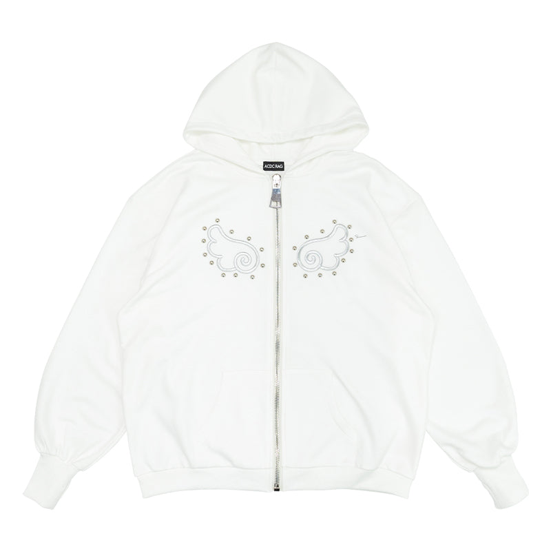 Angel BIG ZIP Hoodie – ACDC RAG