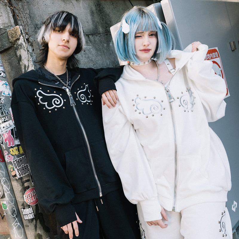 Angel BIG ZIP Hoodie – ACDC RAG
