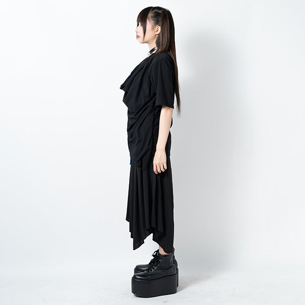 I read an image to a gallery viewer, [Short Sleeve] Drape Long T-Shirt