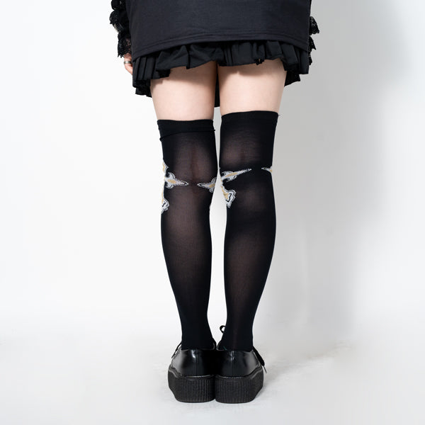 I read an image to a gallery viewer, BIG Cross Knee High Socks