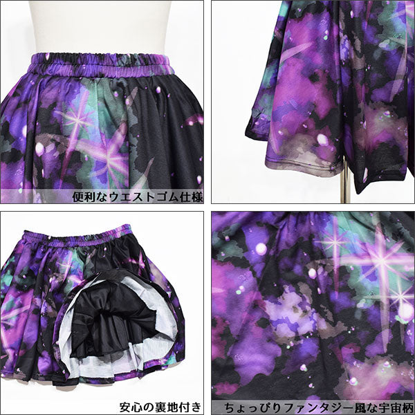 I read an image to a gallery viewer, Space Flared Skirt