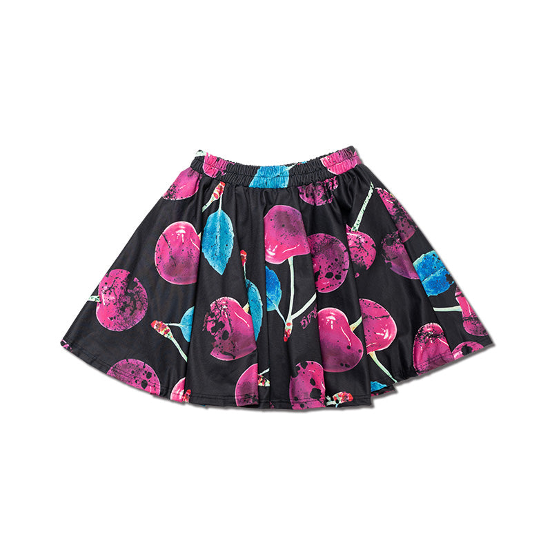 I read an image to a gallery viewer, Poison-Cherry Flare Skirt