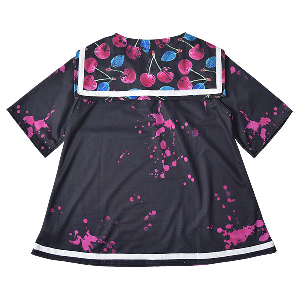 I read an image to a gallery viewer, [Short Sleeves] Cherry Sailor Top