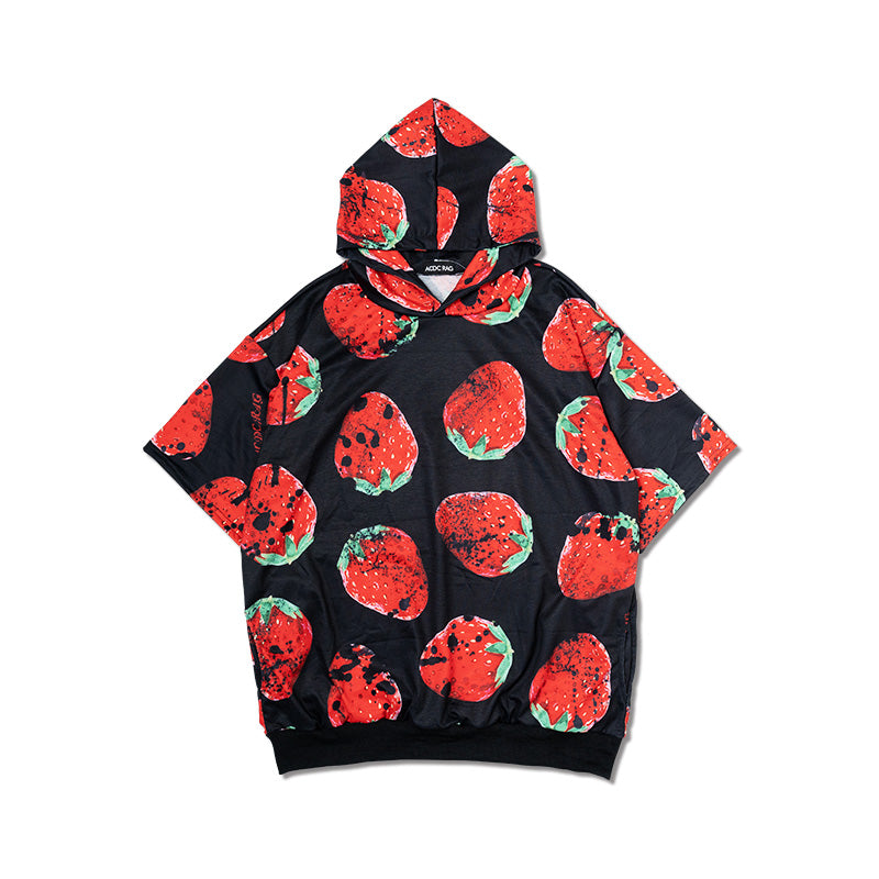 I read an image to a gallery viewer, [Short sleeves]strawberry BIG hoodies