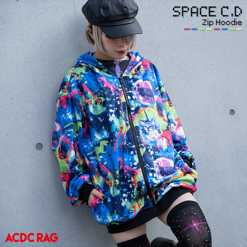 I read an image to a gallery viewer, Space C.D. ZIP BIG Hoodie