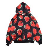 Strawberry ZIP BIG Hoodie