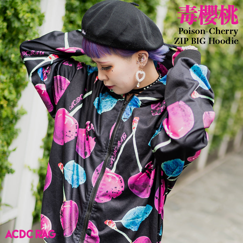 Poison-Cherry ZIP BIG Hoodie – ACDC RAG