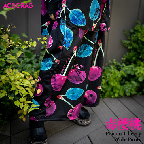 Poison-Cherry Wide Pants