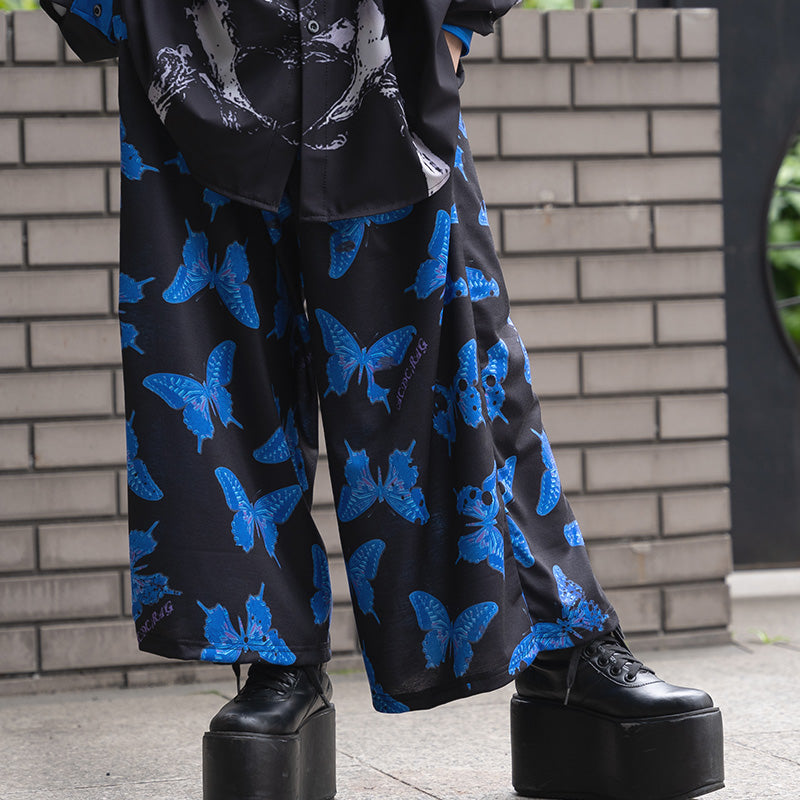 I read an image to a gallery viewer, Butterfly Wide Pants