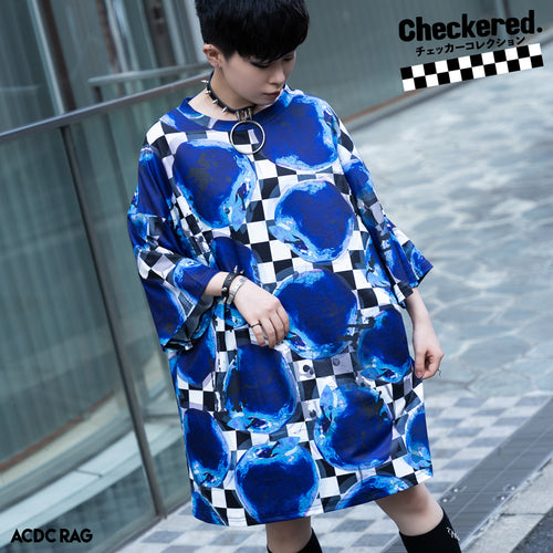 Checkered Apple Huge T-Shirt