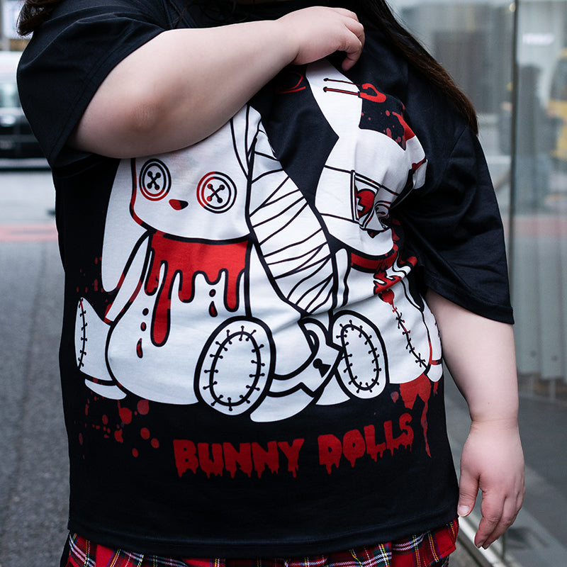 I read an image to a gallery viewer, Bunny Dolls Huge T-Shirt (Plus Size Ver.)