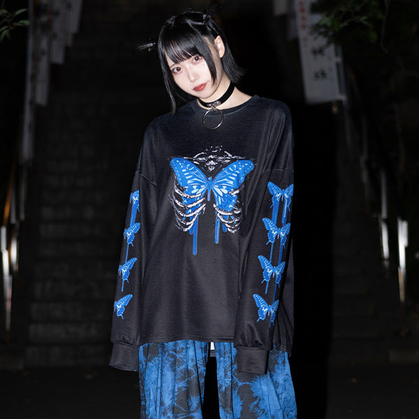Melted Butterfly Long-Sleeve T-Shirt