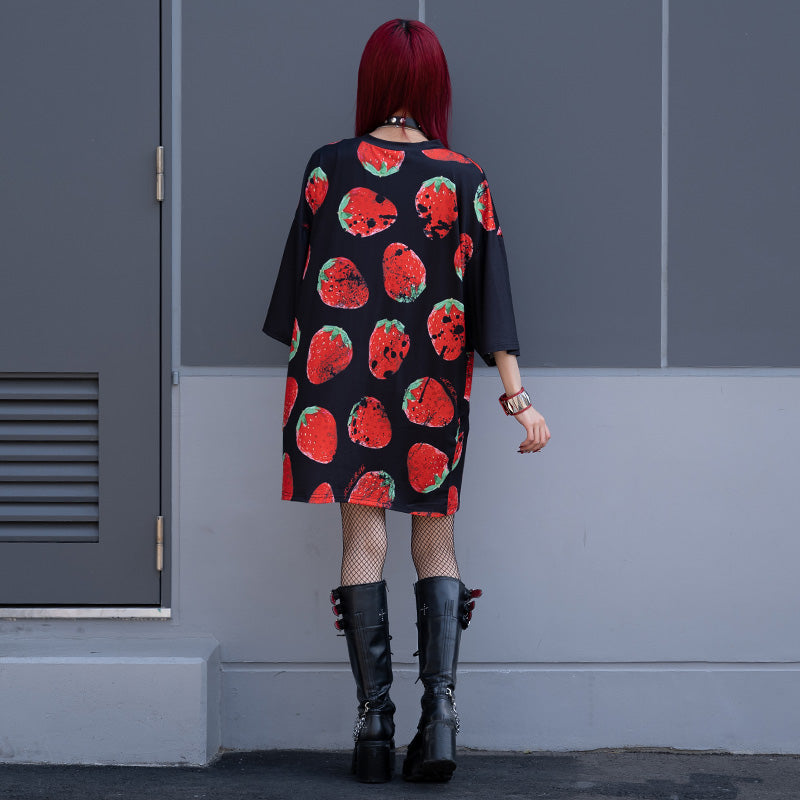 Asymmetry Strawberry Huge T-Shirt – ACDC RAG