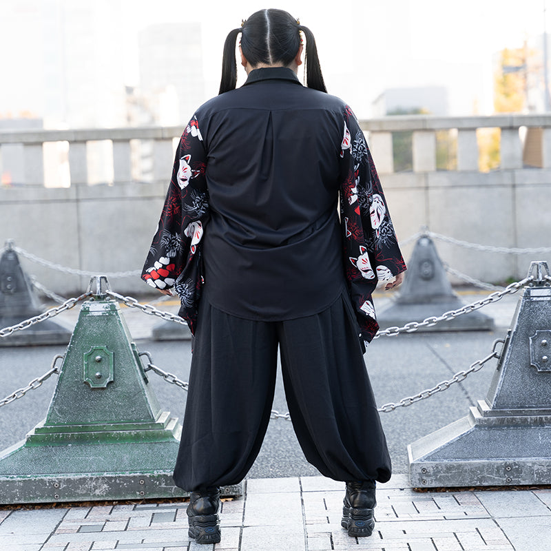I read an image to a gallery viewer, Higanbana Kimono Shirt (Plus Size Ver.)