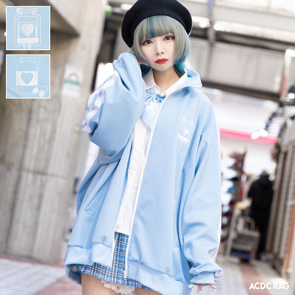 Blood Pack/Pill Bottle Jersey Jacket Pastel Blue – ACDC RAG