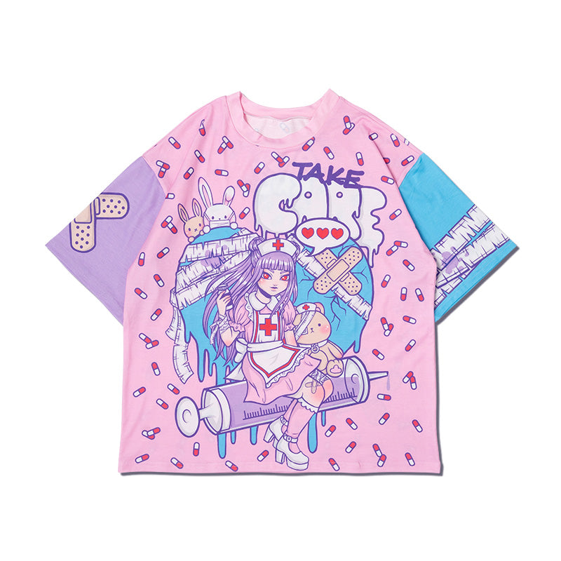【希少】ACDCヴィンテージ風プリントラグランTシャツ バイカラー 着回し抜群 Right-on tシャツ 「GOOD ROCK SPEED」ヴィンテージ加工Tシャツ
