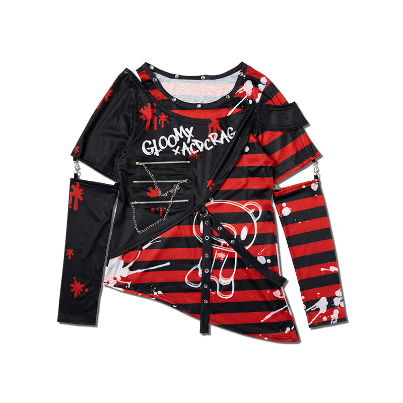 ★DNSR★ Violent T-shirt red black MUSINSA | DNSR Violent T-Shirt Black