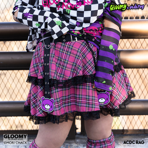 Vivid Gloomy Plus Size Belt Skirt