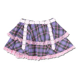 Pastel Gloomy Plus Size Belt Skirt