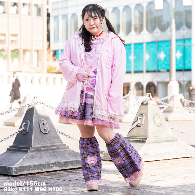 Tartan Plus Size Knee Warmers Stockings For Women LOUSGUTA Thigh