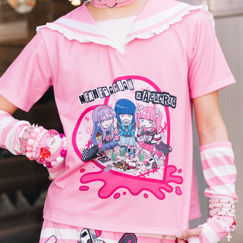 I read an image to a gallery viewer, Yamikawa Punk Menhera Chan Sailor Tee